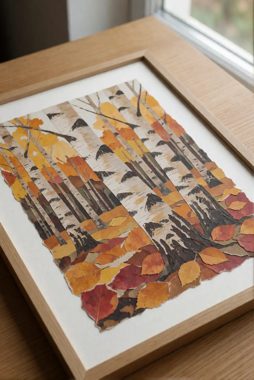 Autumn Birch Tree Collage