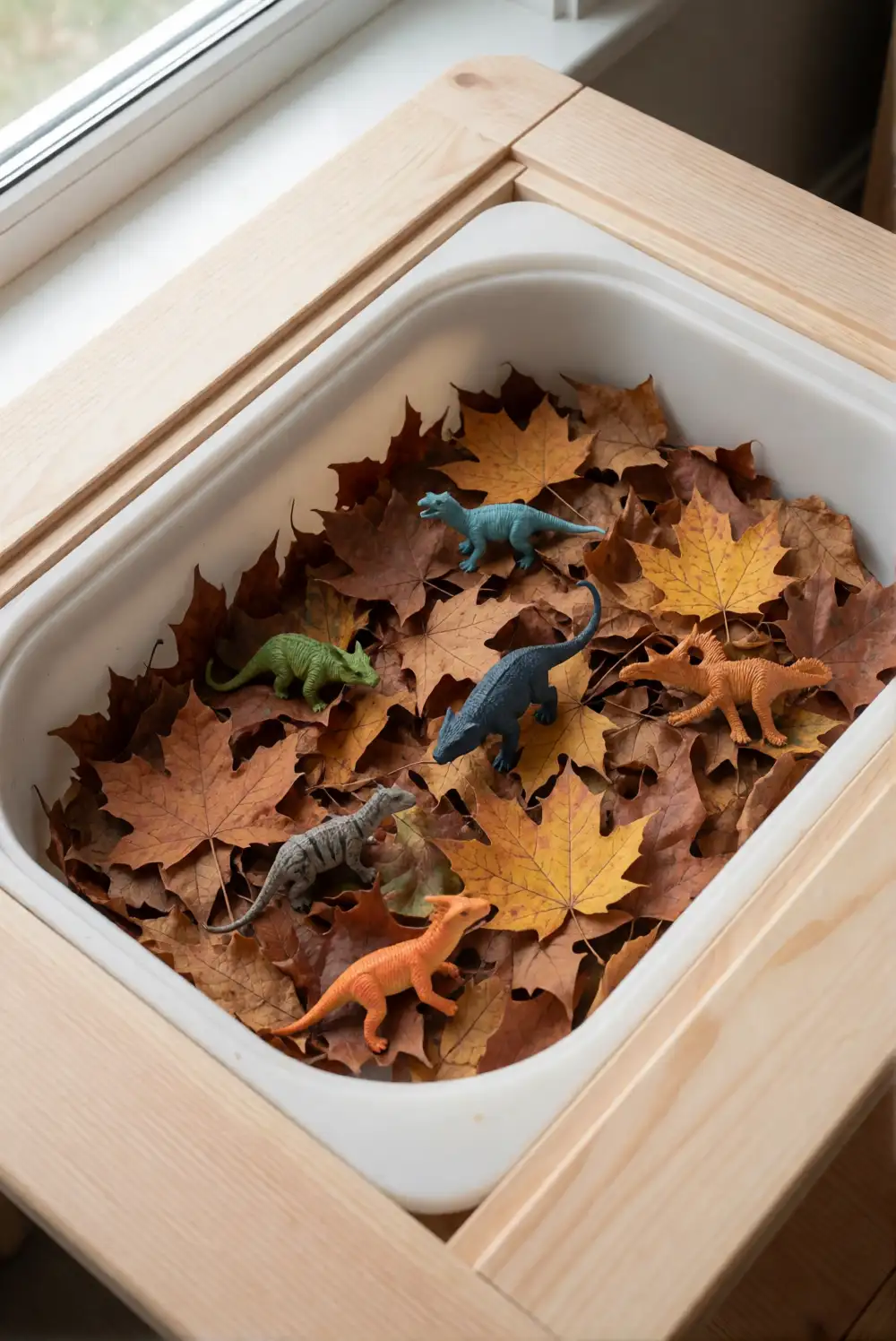 Autumn Leaf Sensory Bin