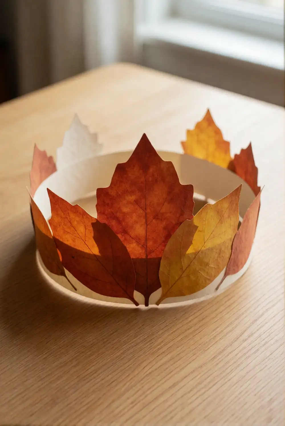 Autumn Paper Leaf Crown
