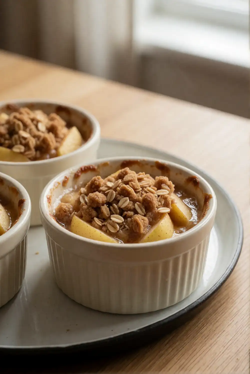 Bake Maple Apple Crisp in Individual Ramekins