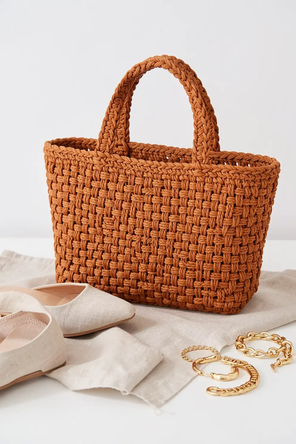 Basketweave Texture for Structured Accessories