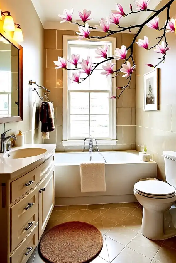 Bathroom Blooms for a Spa Feel