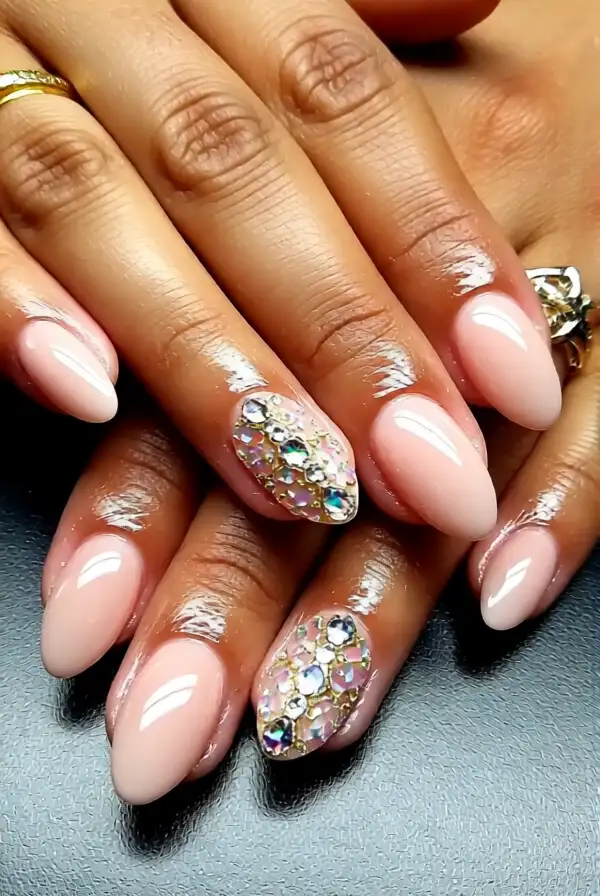 Bejeweled Accent Nails