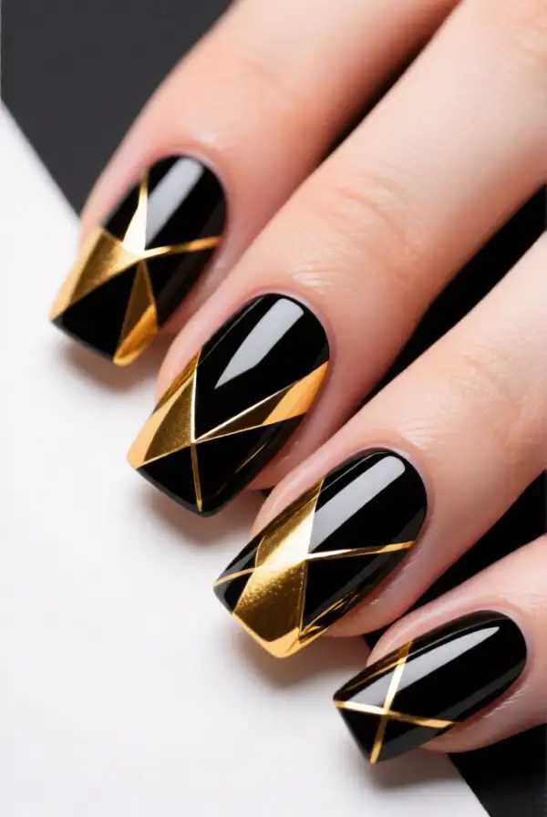 Black and Gold Geometric Designs