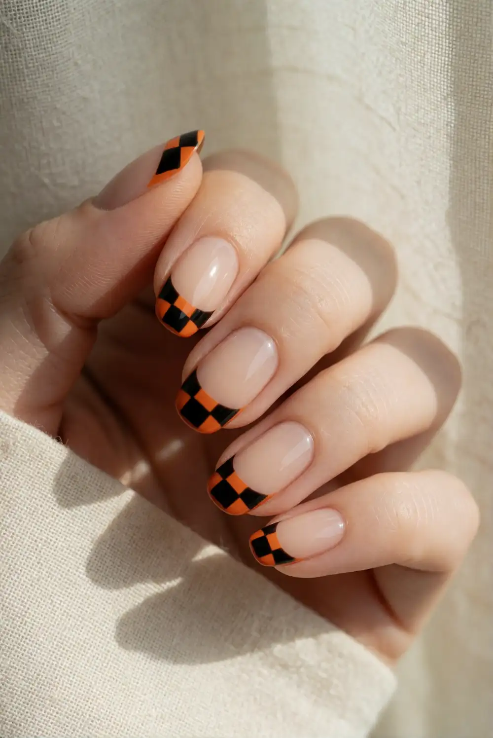 Black and Orange Checker Tips