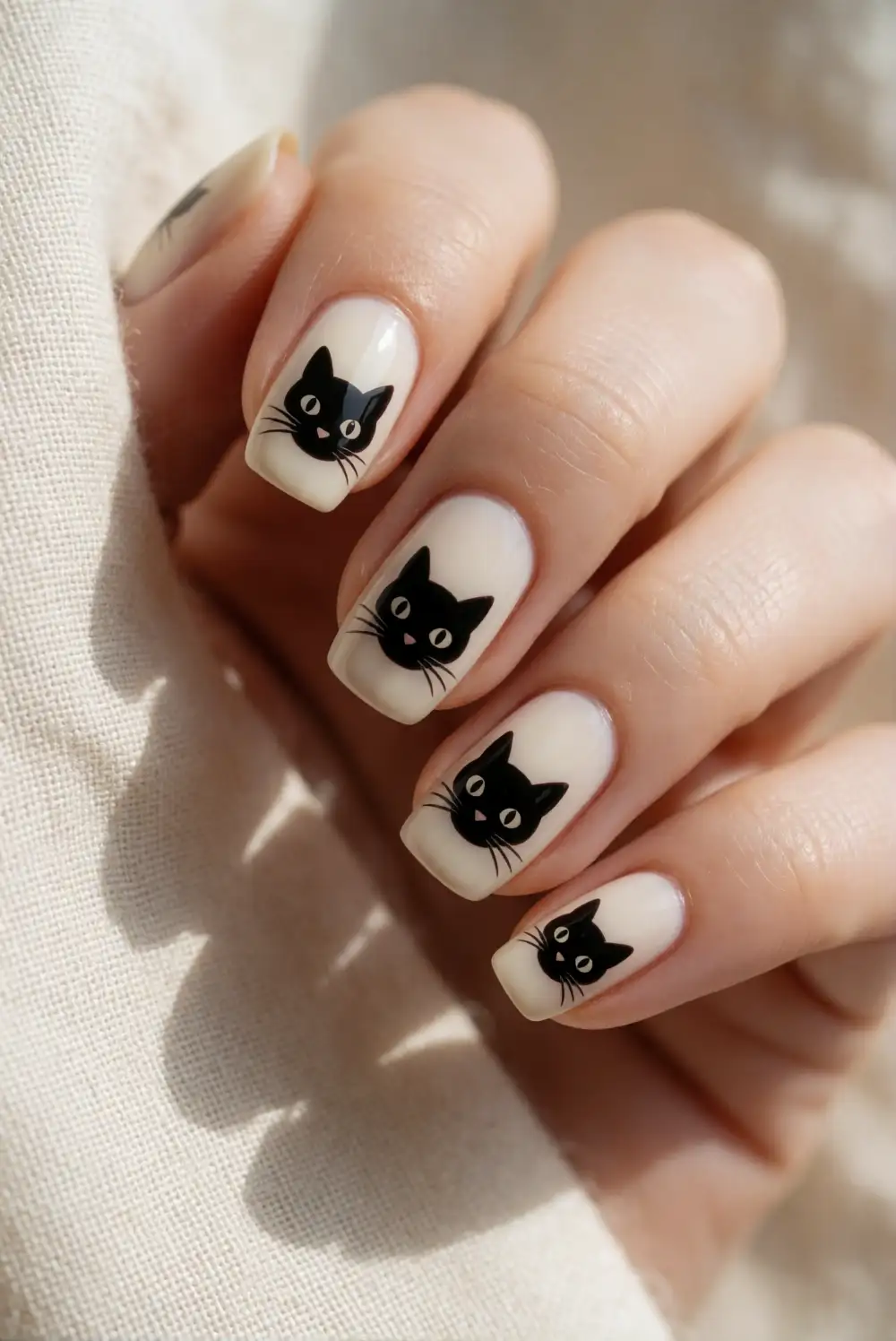 Black Cats With Whisker Details