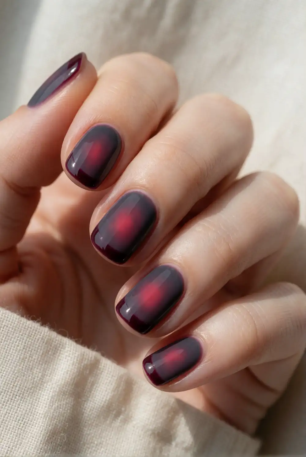 Black Cherry Aura Nails