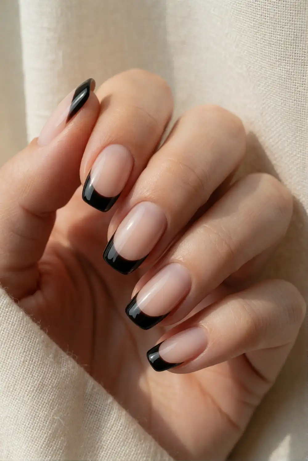 Black Tips with a Nude Base
