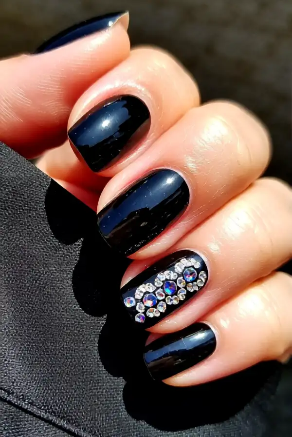 Black with Jewel Accents