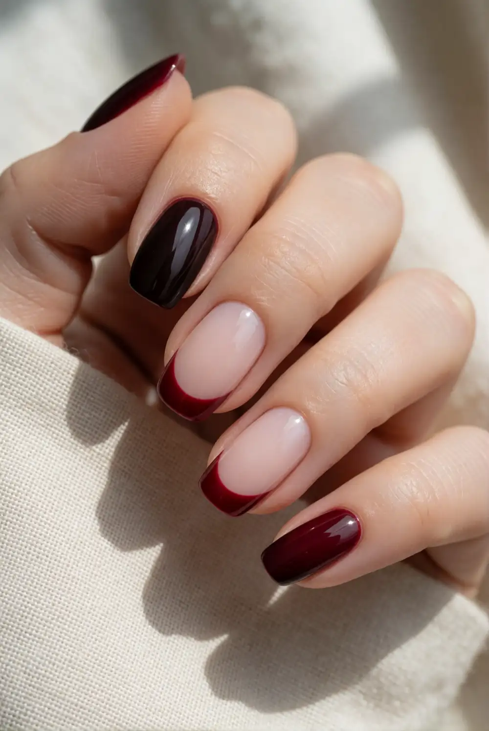 Blood Red French Tips