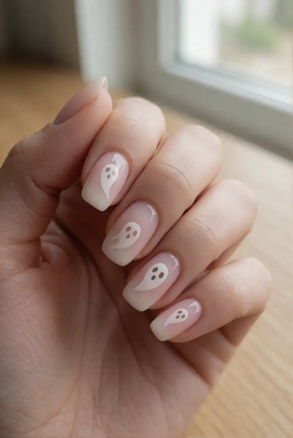 Blush Ombré Ghost Nails