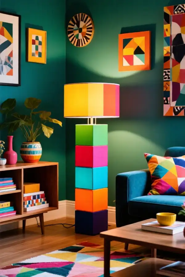 Bold Color Block Lamps