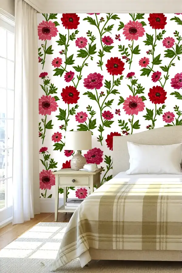 Bold Floral Wallpaper Choices
