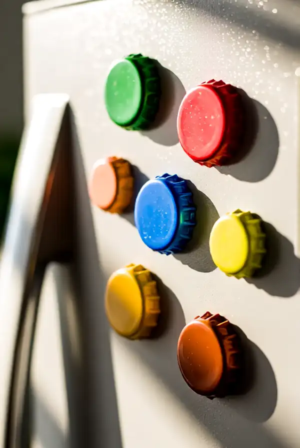 7. Bottle Cap Magnets