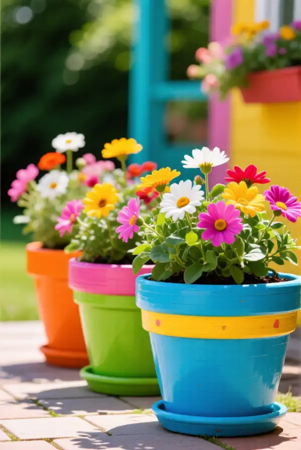 Bright Flower Pots for Spring