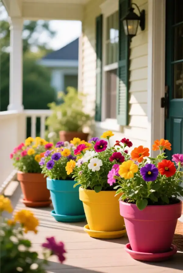 Brighten Up with Colorful Planters