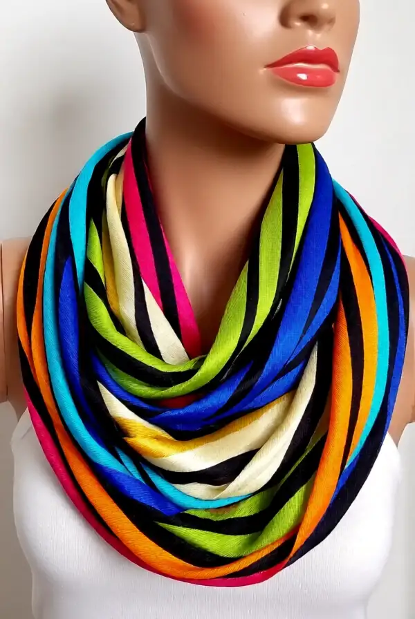 Brightly Printed Scarves for Stylish Layers