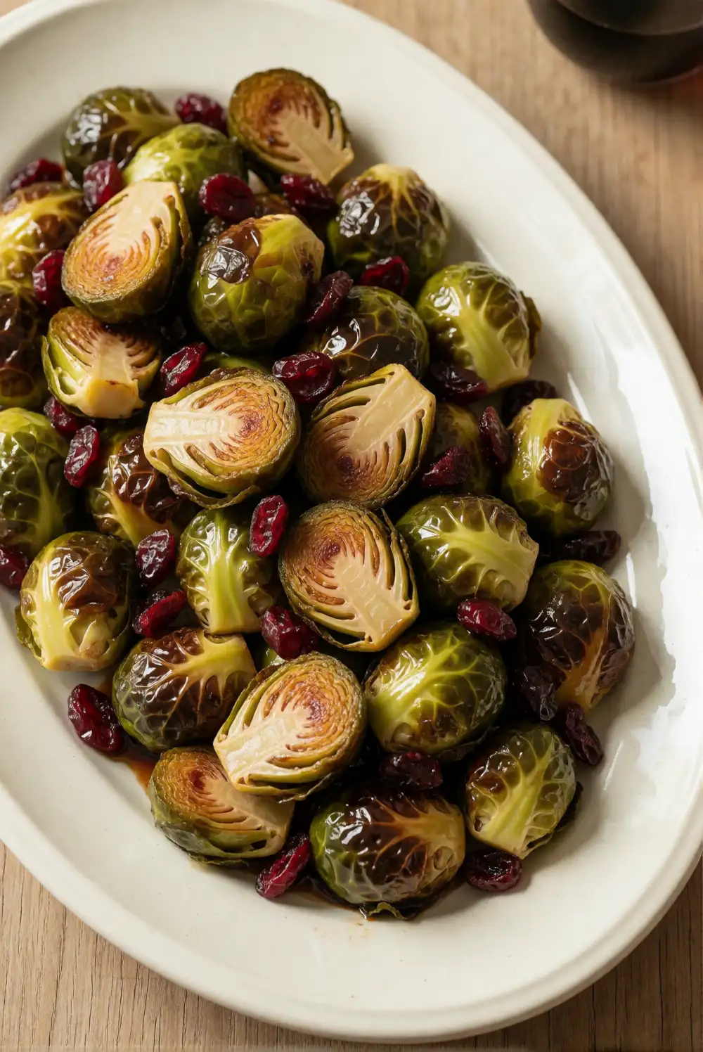 Brussels Sprouts with Balsamic and Cranberries