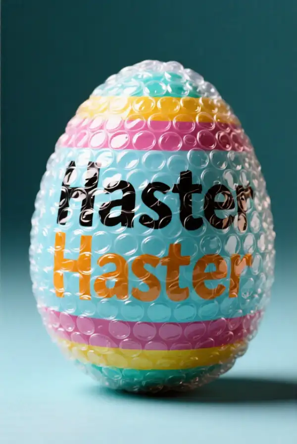 Bubble Wrap Easter Eggs