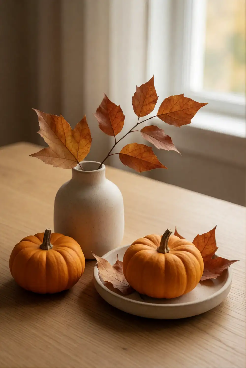 Build a Soft Autumn Window Sill Display