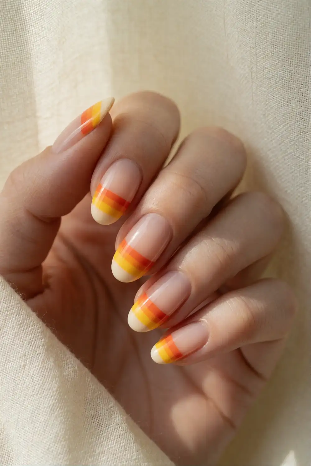 Candy Corn French Tip Layers