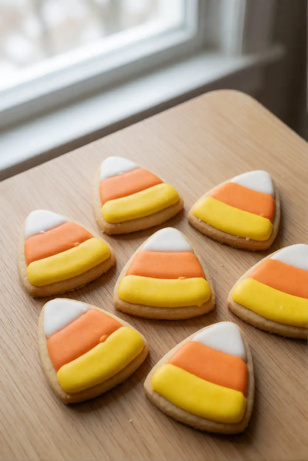 Candy Corn Inspired Cookies