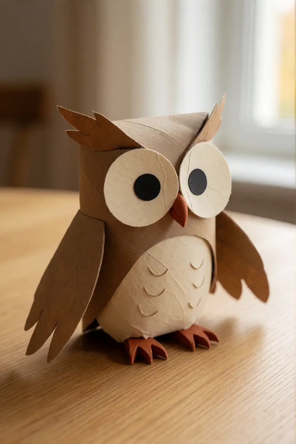Cardboard Tube Autumn Owl