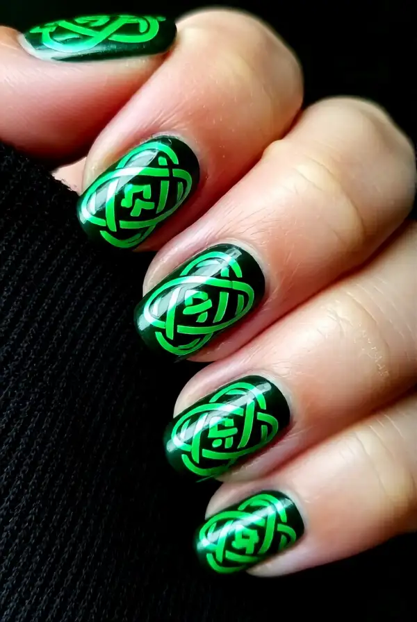 Celtic Knot Nail Design
