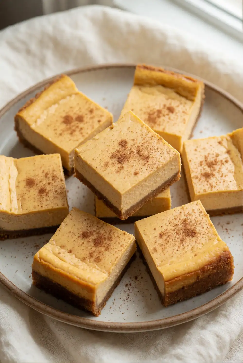 Chai Pumpkin Cheesecake Bars
