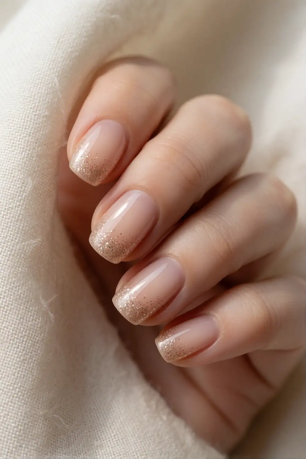Champagne Glitter Cuticle Crescents