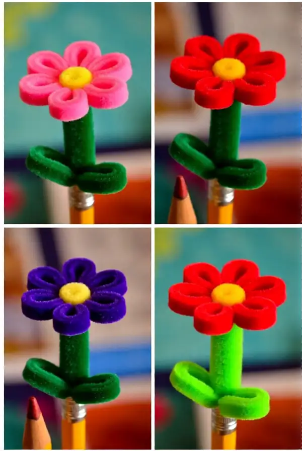 Charming Flower Pencil Toppers