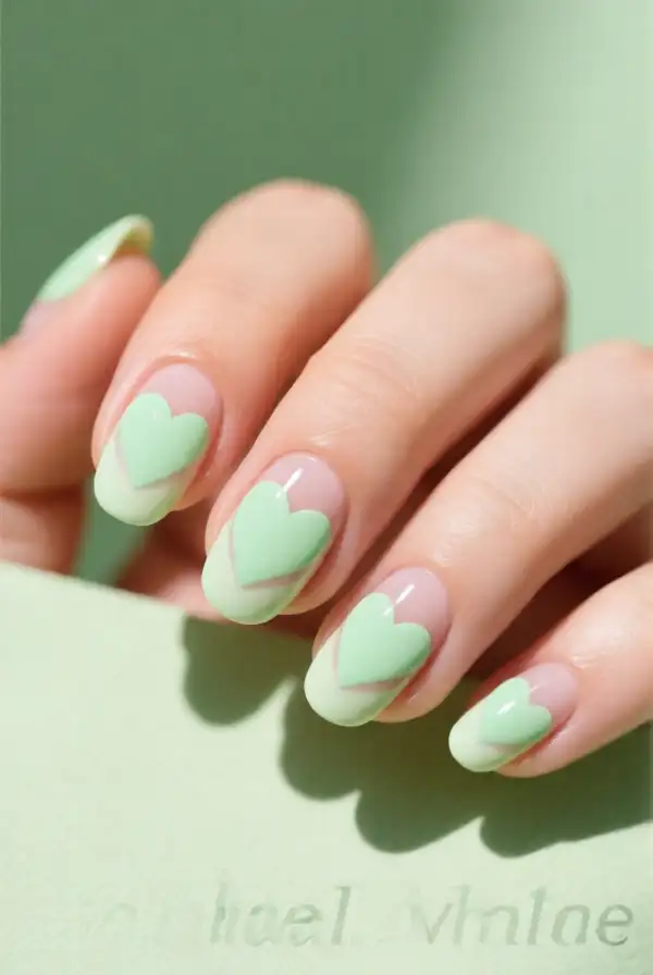 Charming Green Hearts