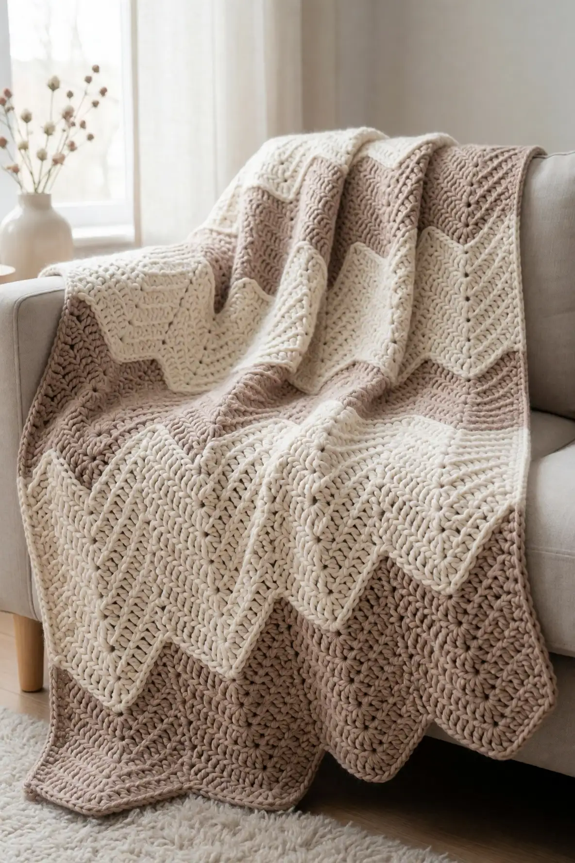 Chevron Texture With Sculpted Movement