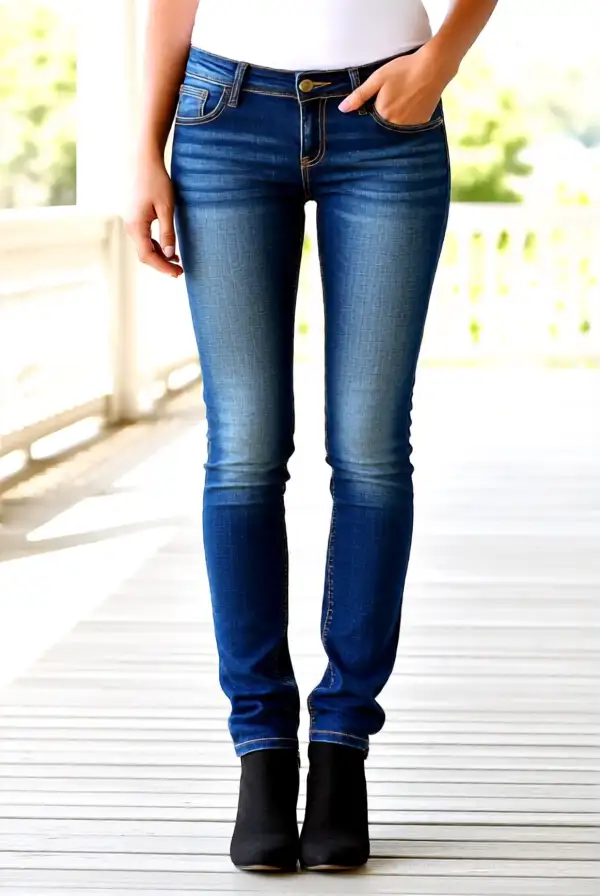 Chic Ensemble with Straight-Leg Jeans