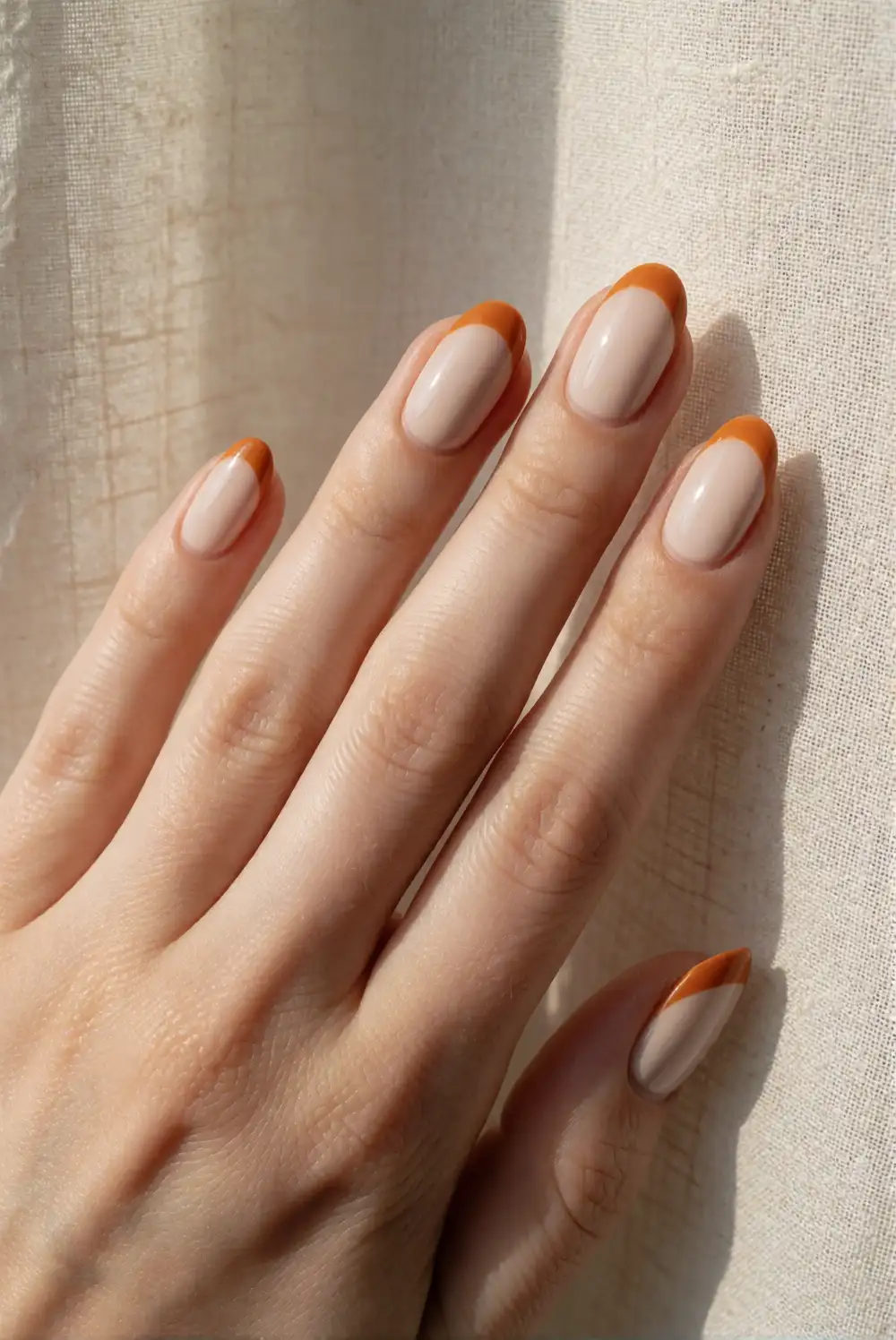 Classic Orange French Tips