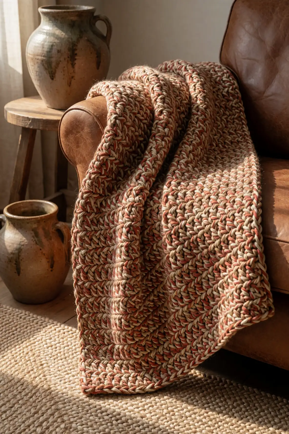 Clay Terracotta with Natural Cotton