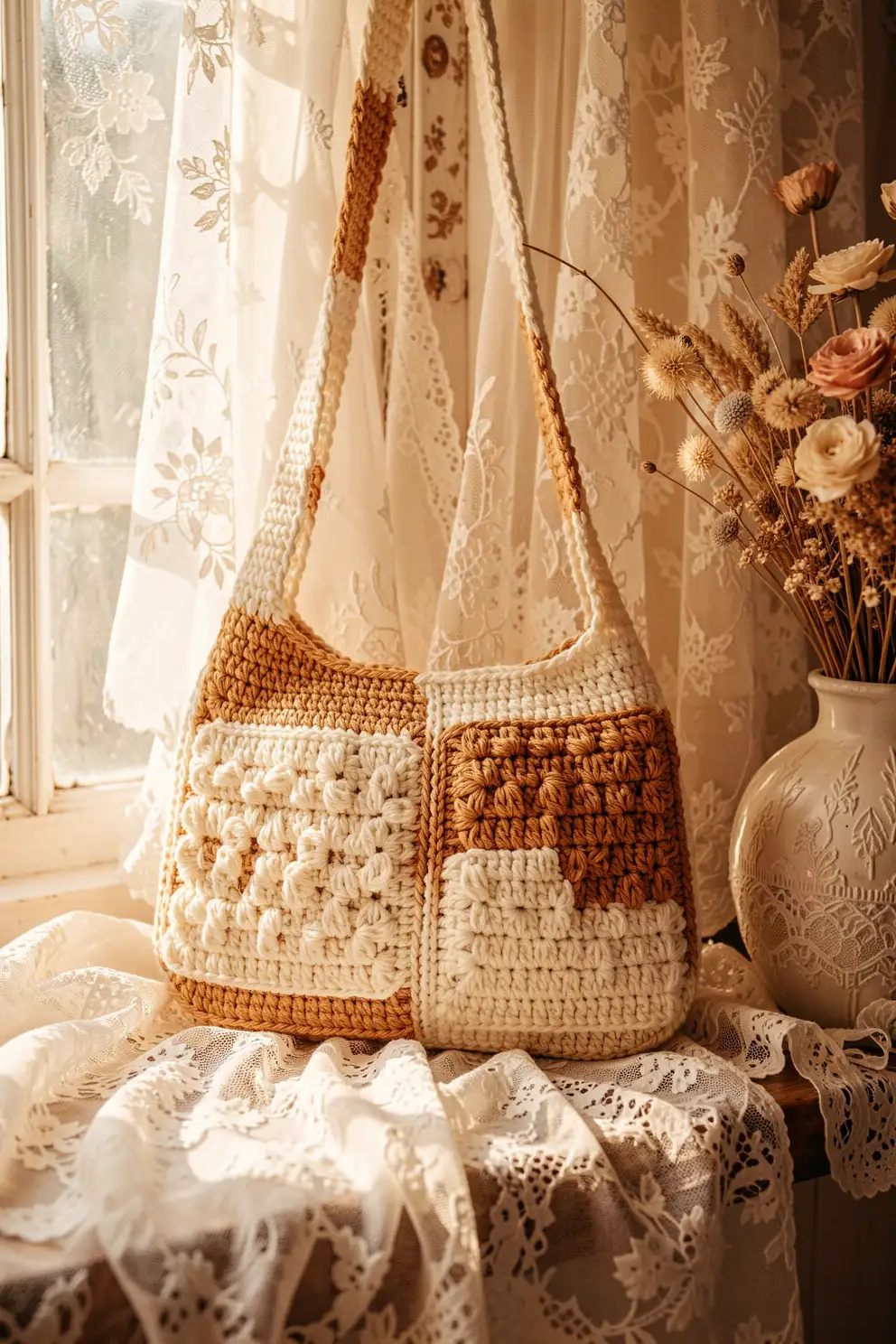 Cluster Stitch Panels for Vintage Inspired Bags