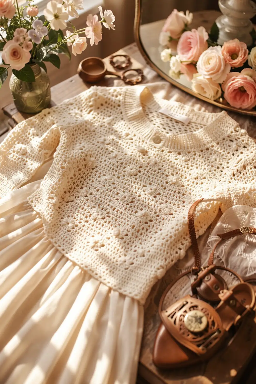 Cluster Texture for Romantic Crochet Wear