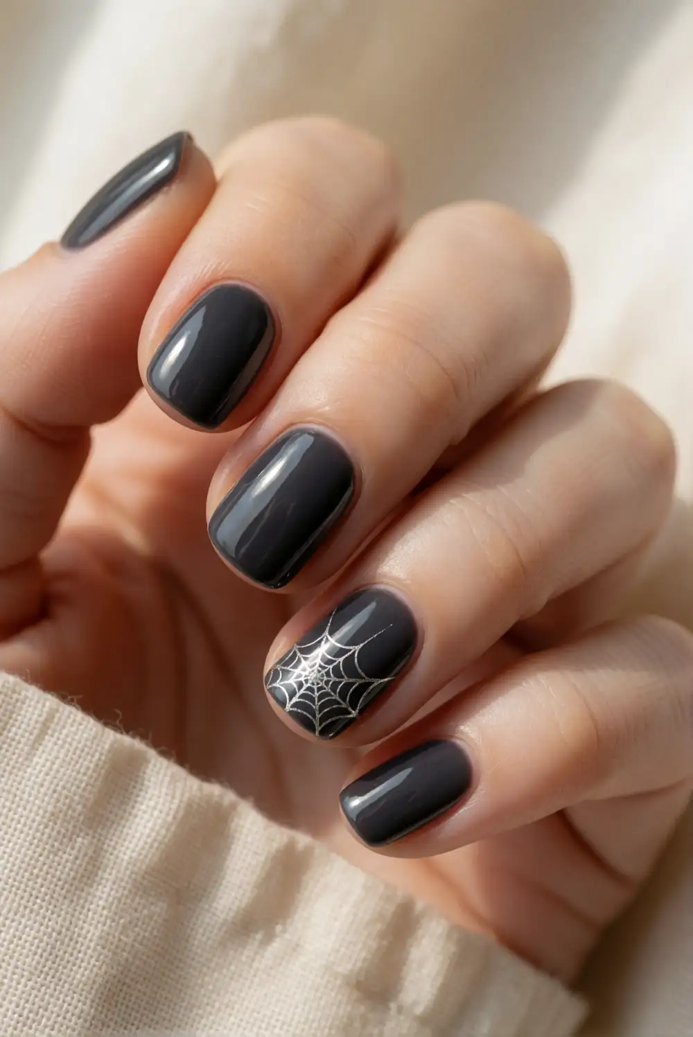 Cobweb Corner Nail Art