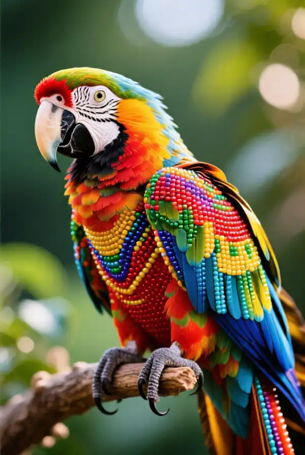 Colorful Bead Parrots