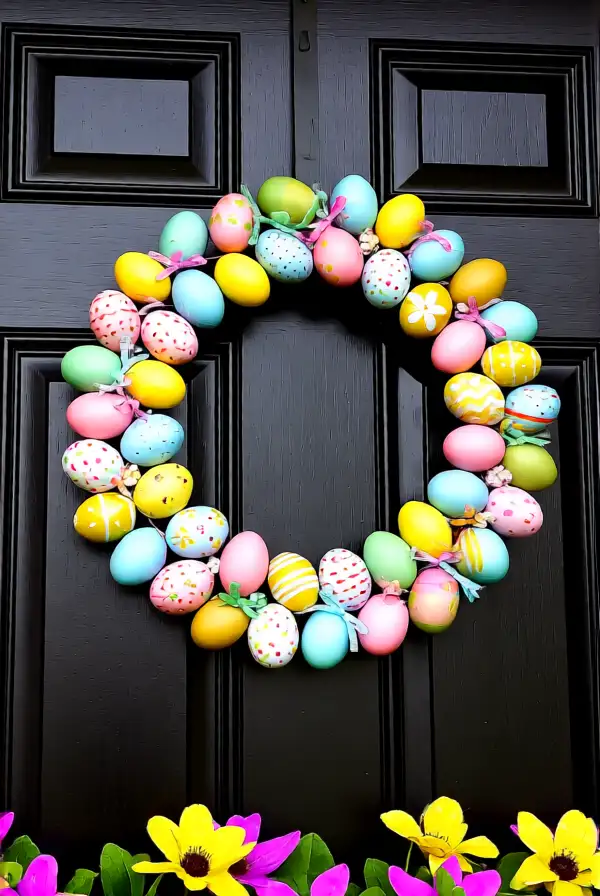 Colorful Easter Egg Wreath