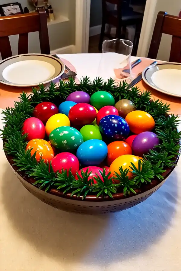 Colorful Egg Centerpieces