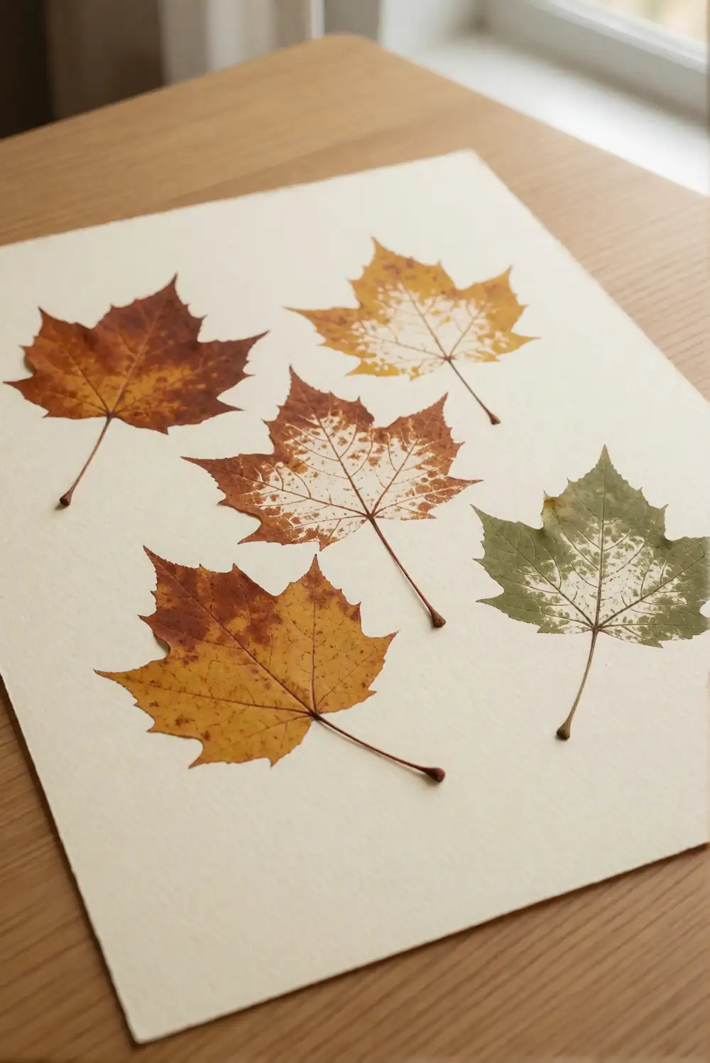 Colorful Leaf Print Art