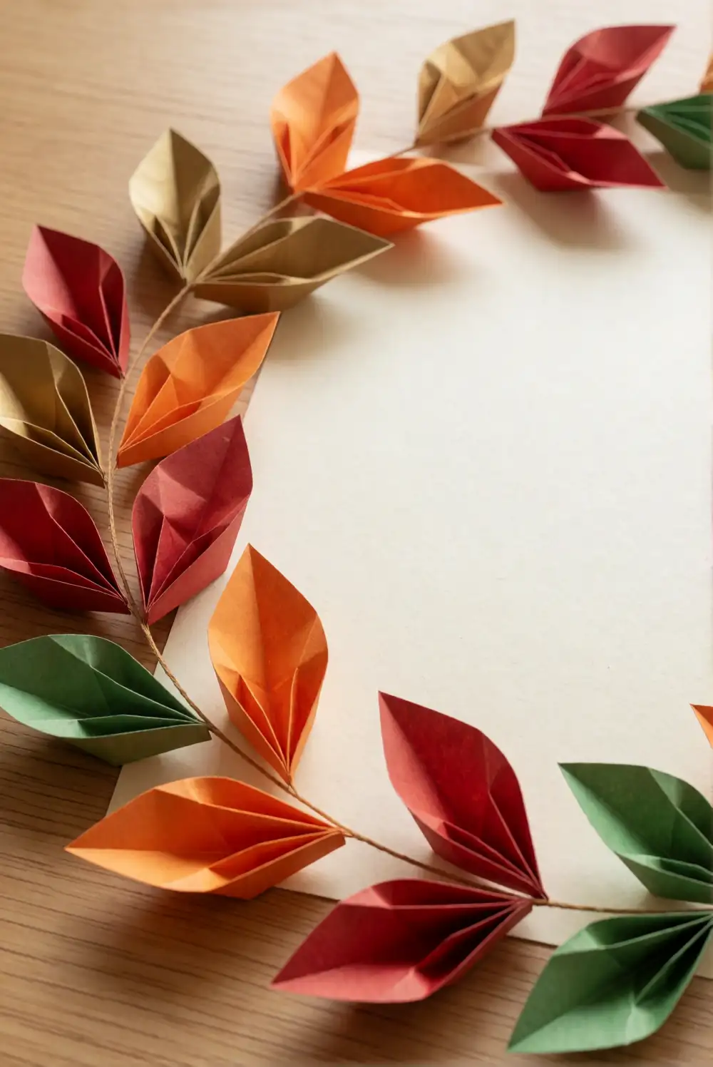 Colorful Paper Leaf Garland Picture