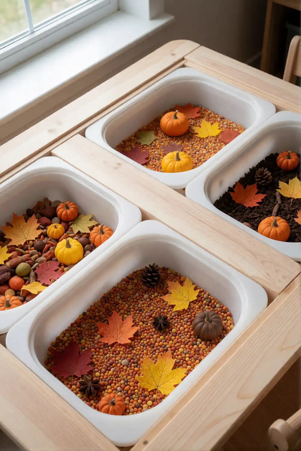 Colorful Sensory Bins