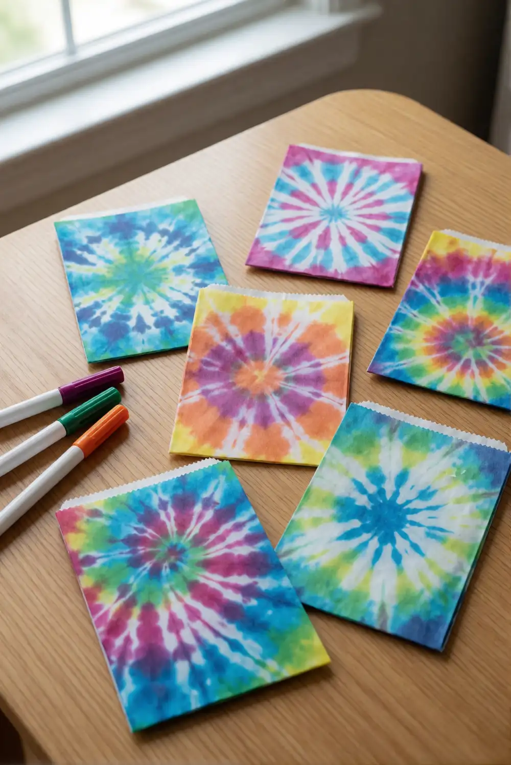 Colorful Tie-Dye Treat Bags