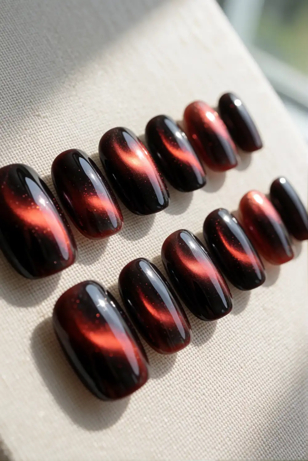 Copper Moon Cat-Eye Nails