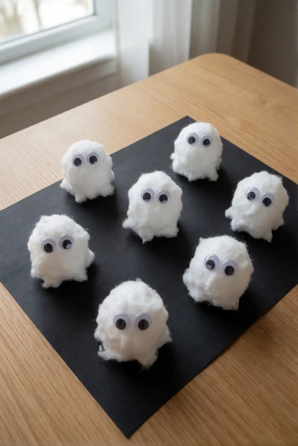 Cotton Ball Ghosts