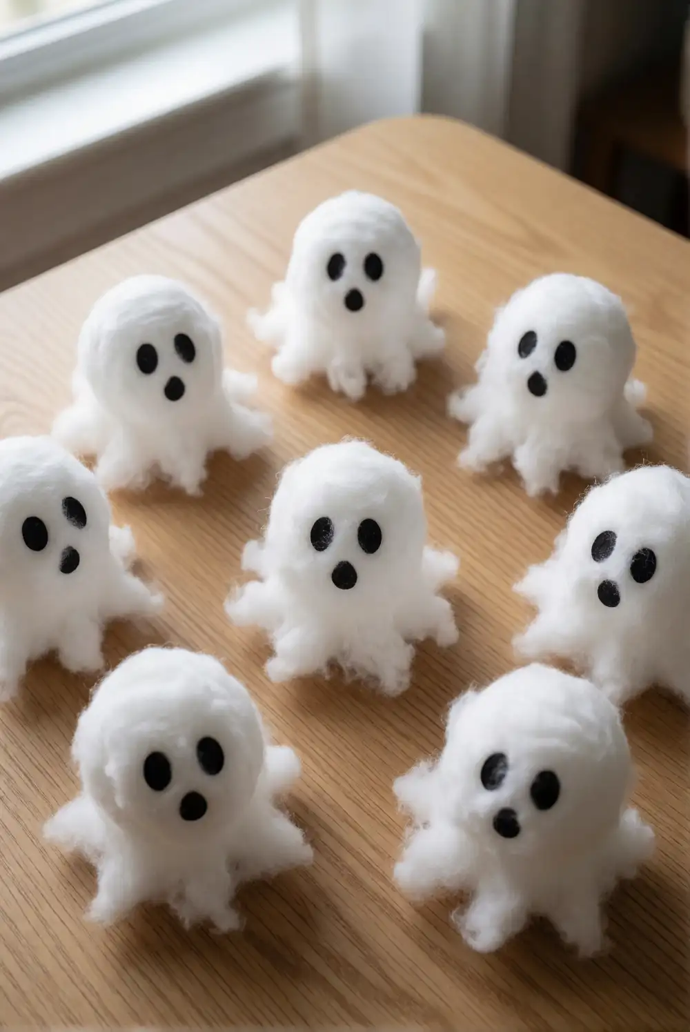 Cotton Ball Ghosts