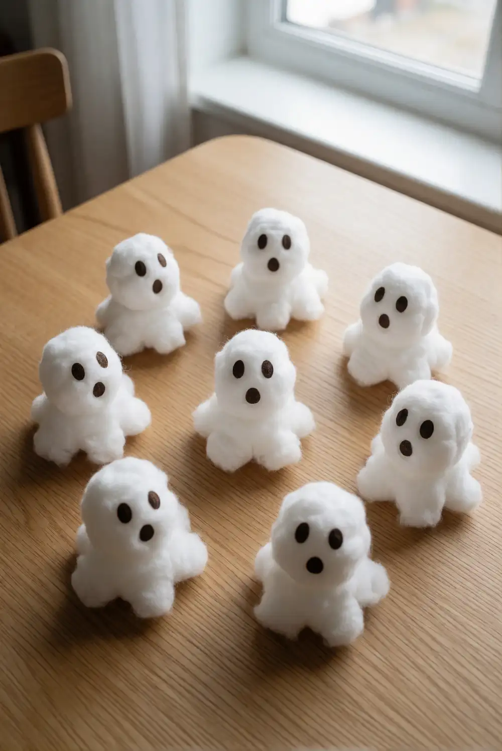 Cotton Ball Ghosts